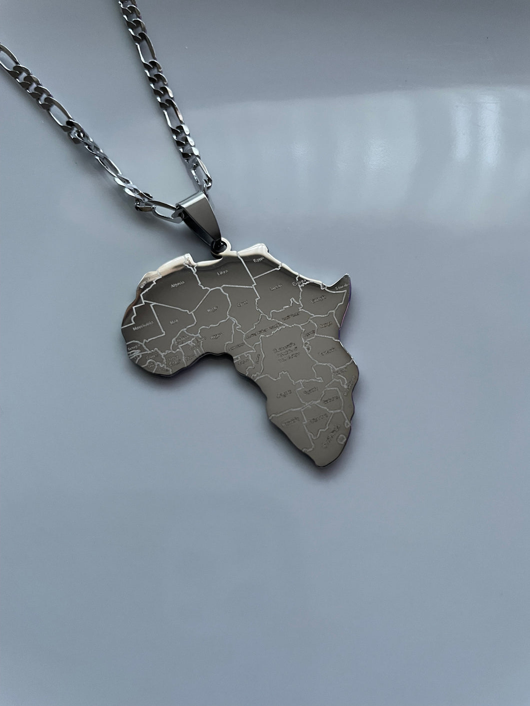 AFRICA Necklace - SILVER (Countries) - Oara Official