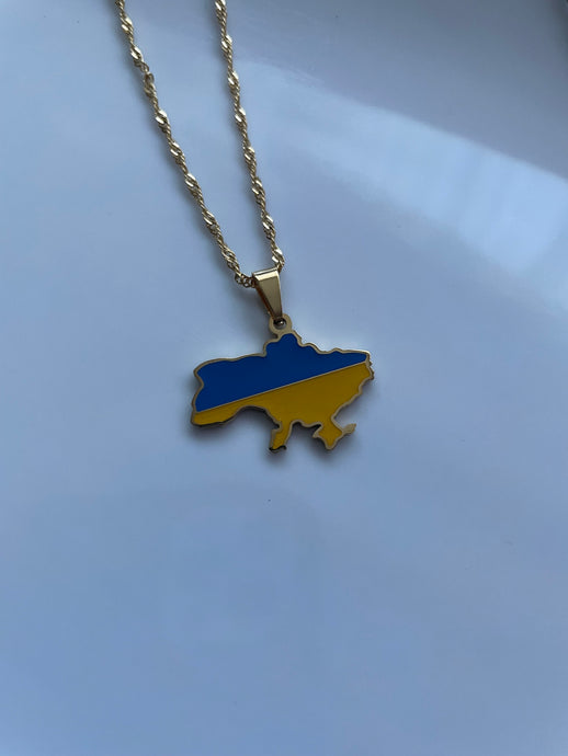 Ukraine Necklace - GOLD (Limited Edition) - Oara Official