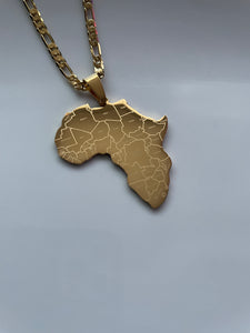 AFRICA Necklace - GOLD (Countries) - Oara Official