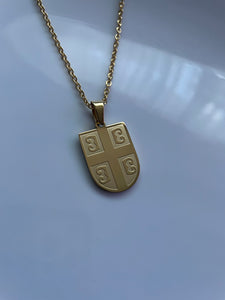 SERBIA Necklace - GOLD (Coat of Arms) - Oara Official