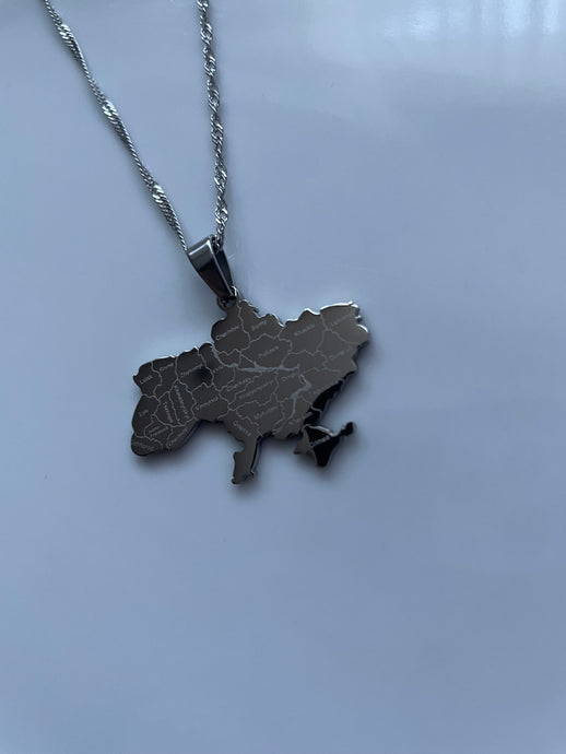 UKRAINE Necklace - SILVER (Cities) - Oara Official