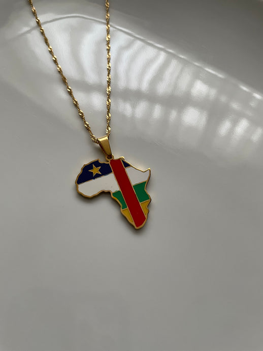 CENTRAL AFRICAN REPUBLIC Necklace - GOLD (Limited Edition) - Oara Official