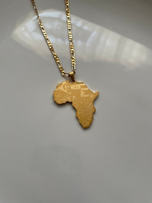 AFRICA Necklace - GOLD (Flags) - Oara Official