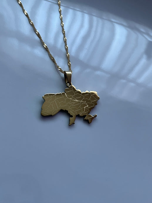 UKRAINE Necklace - GOLD (Cities) - Oara Official